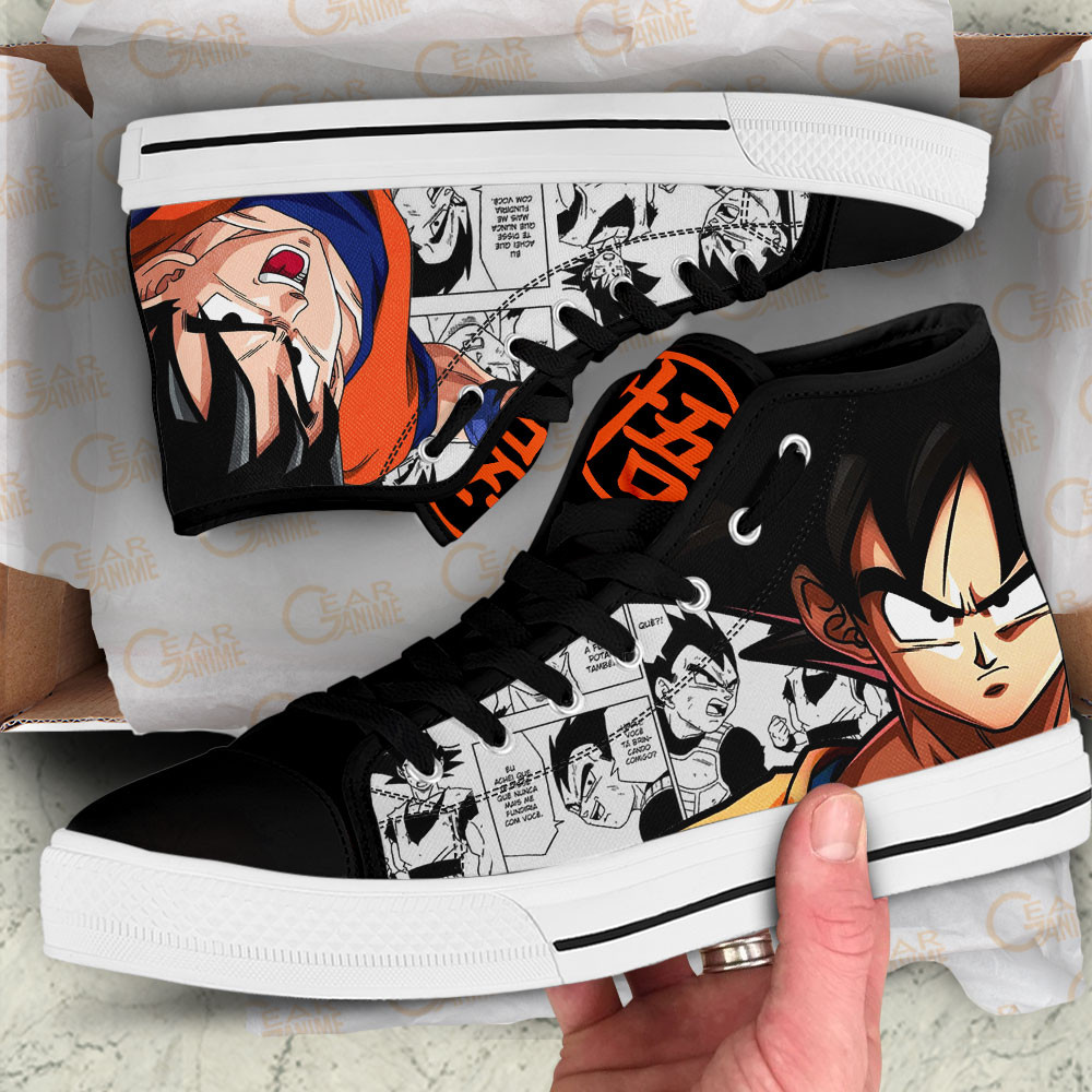 Goku High Top Shoes Dragon Ball Custom Anime Sneakers Mix Manga