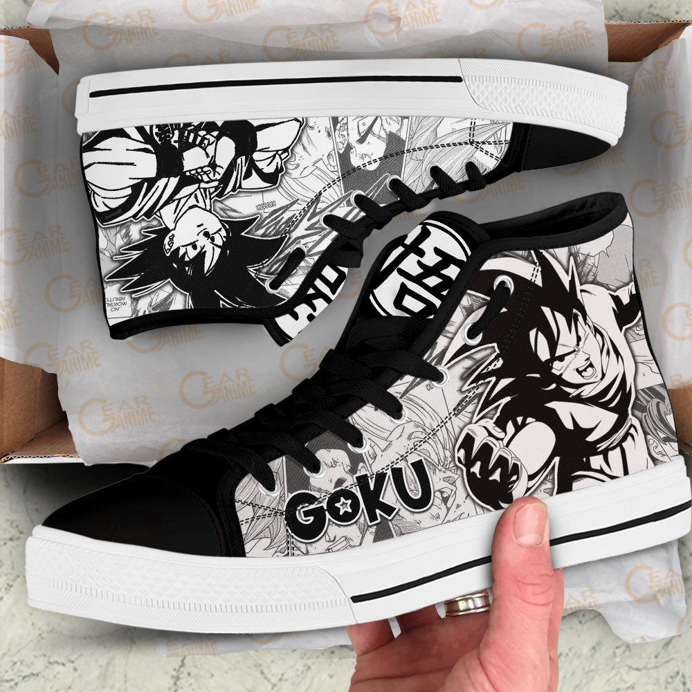 Goku High Top Shoes Dragon Ball Custom Manga Sneakers