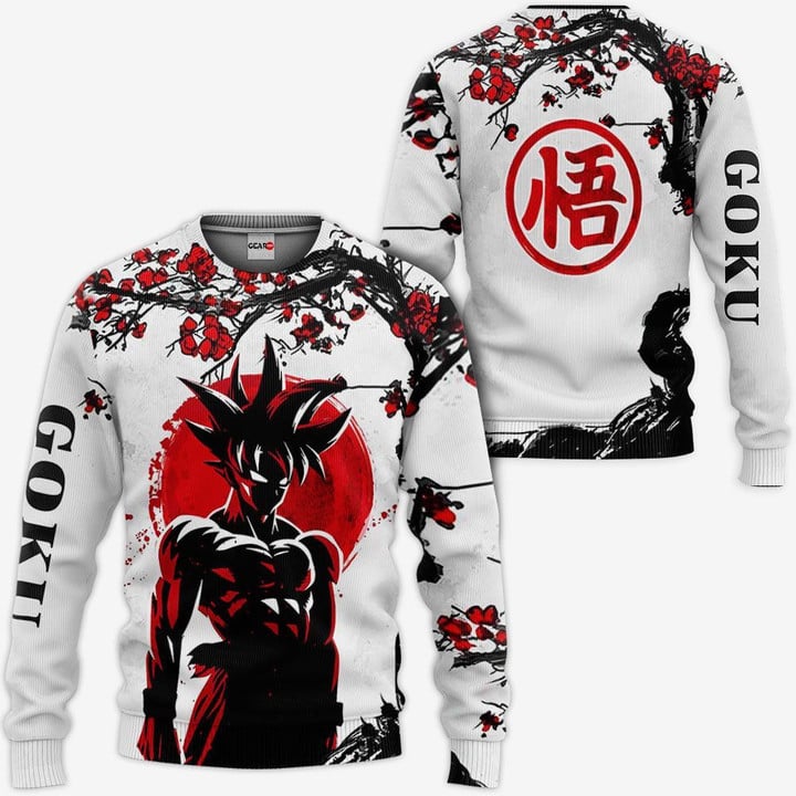 Goku Japan Style White Christmas Sweater