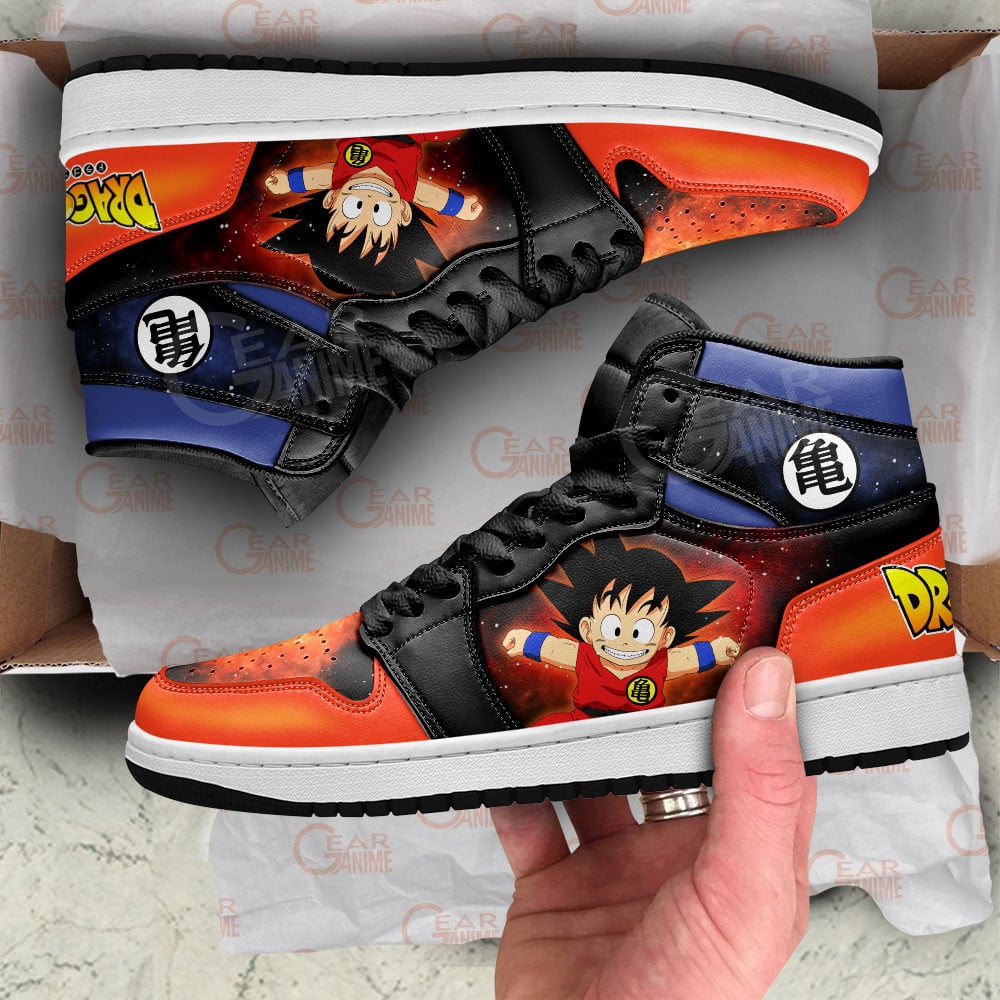 Goku Kid JD1s Sneakers Dragon Ball Anime Shoes Mix Galaxy, Air Jordan Hightop