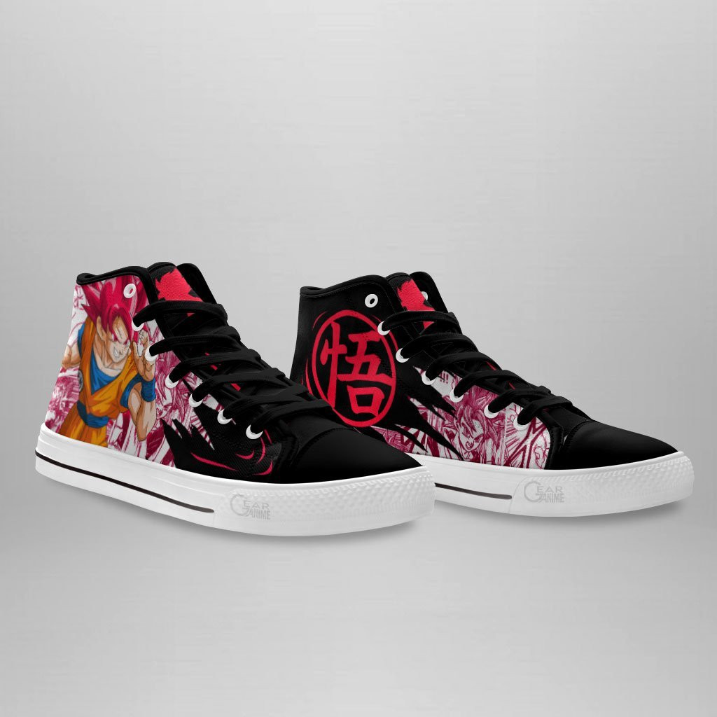 Goku Saiyan God High Top Shoes Custom Manga Anime Dragon Ball Sneakers