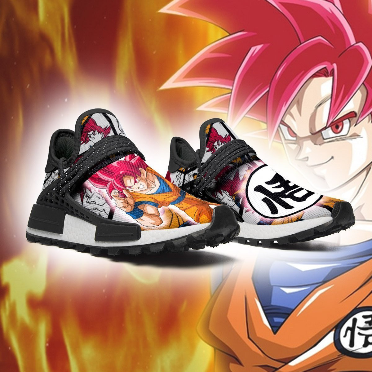 Goku Saiyan God Nmd Shoes Dragon Ball Anime Sneakers, NMD Shoes