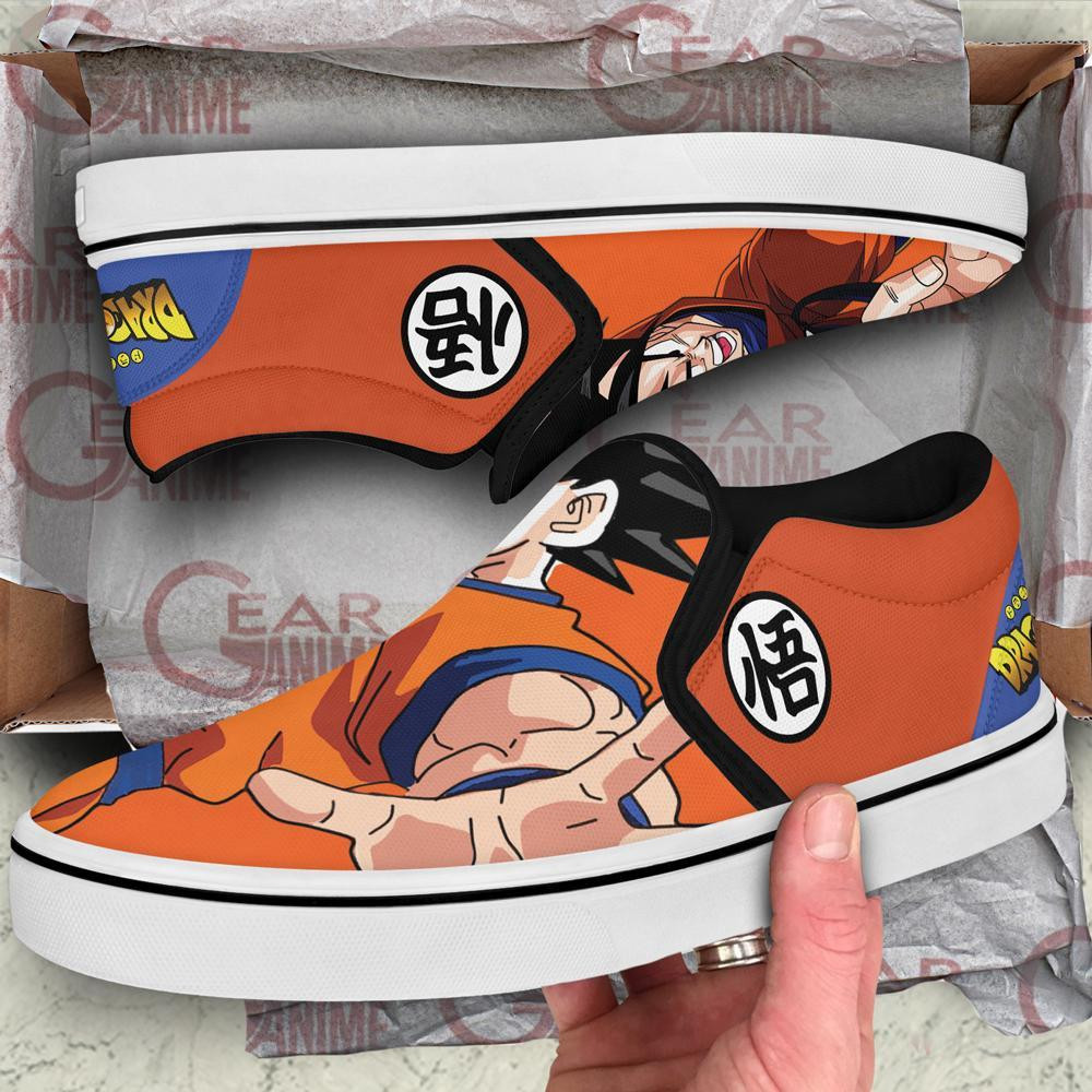 Goku Slip-On Shoes Canvas Canvas Dragon Ball Custom Anime Shoes