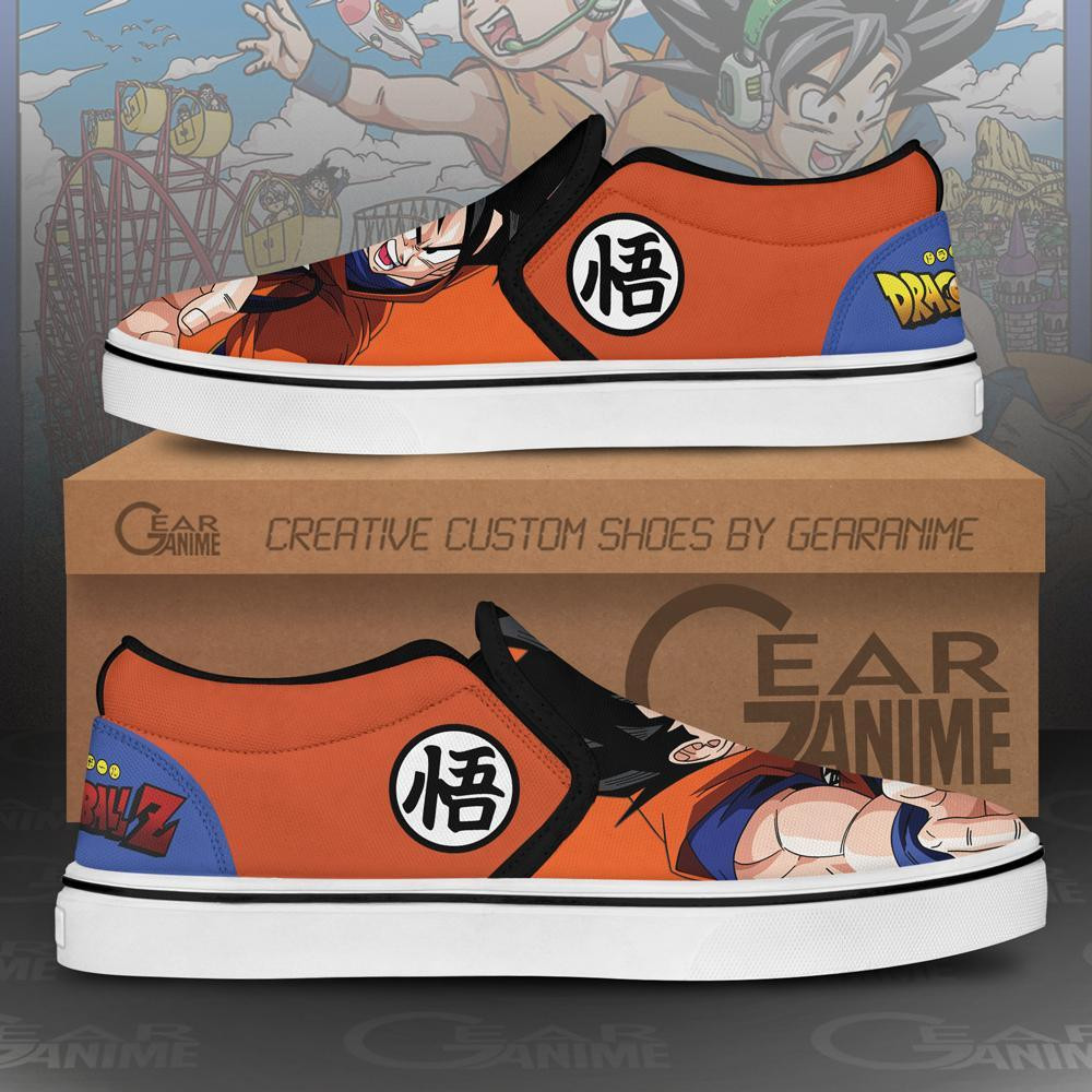 Goku Slip-On Shoes Canvas Canvas Dragon Ball Custom Anime Shoes