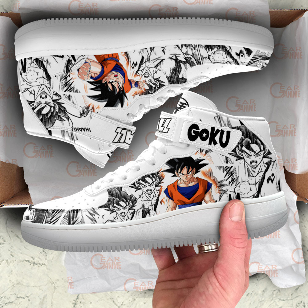 Goku Sneakers Air Mid Custom Dragon Ball Anime Shoes Mix Manga