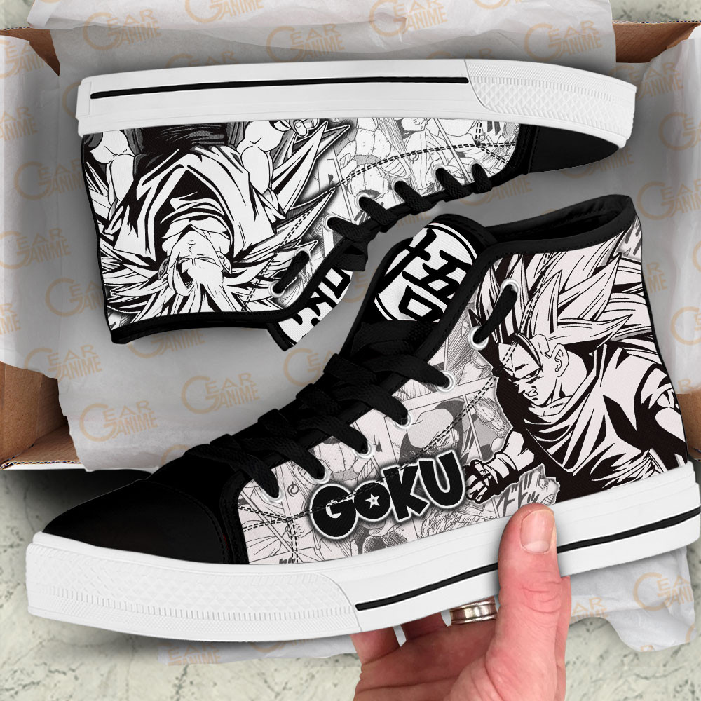 Goku Super Saiyan High Top Shoes Dragon Ball Custom Manga Sneakers