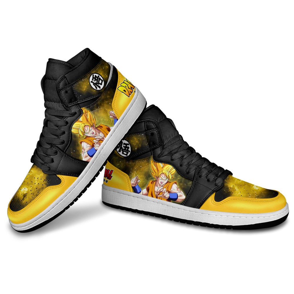 Goku Super Saiyan JD1s Sneakers Dragon Ball Anime Shoes Mix Galaxy, Air Jordan Hightop