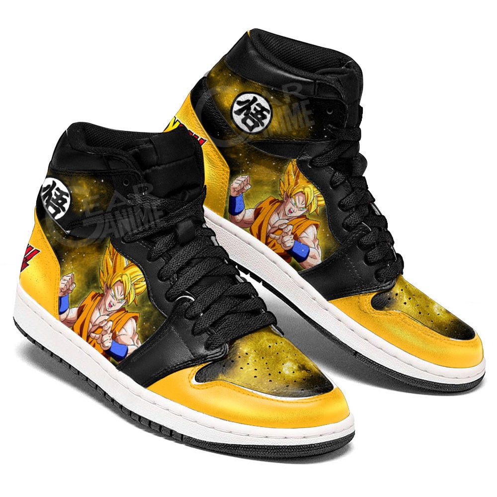 Goku Super Saiyan JD1s Sneakers Dragon Ball Anime Shoes Mix Galaxy, Air Jordan Hightop