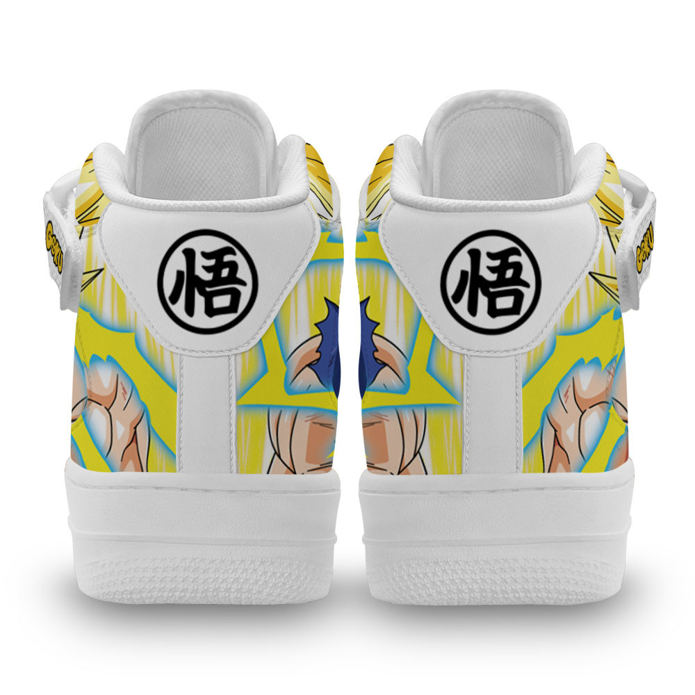 Goku Super Saiyan Sneakers Air Mid Custom Dragon Ball Anime Shoes