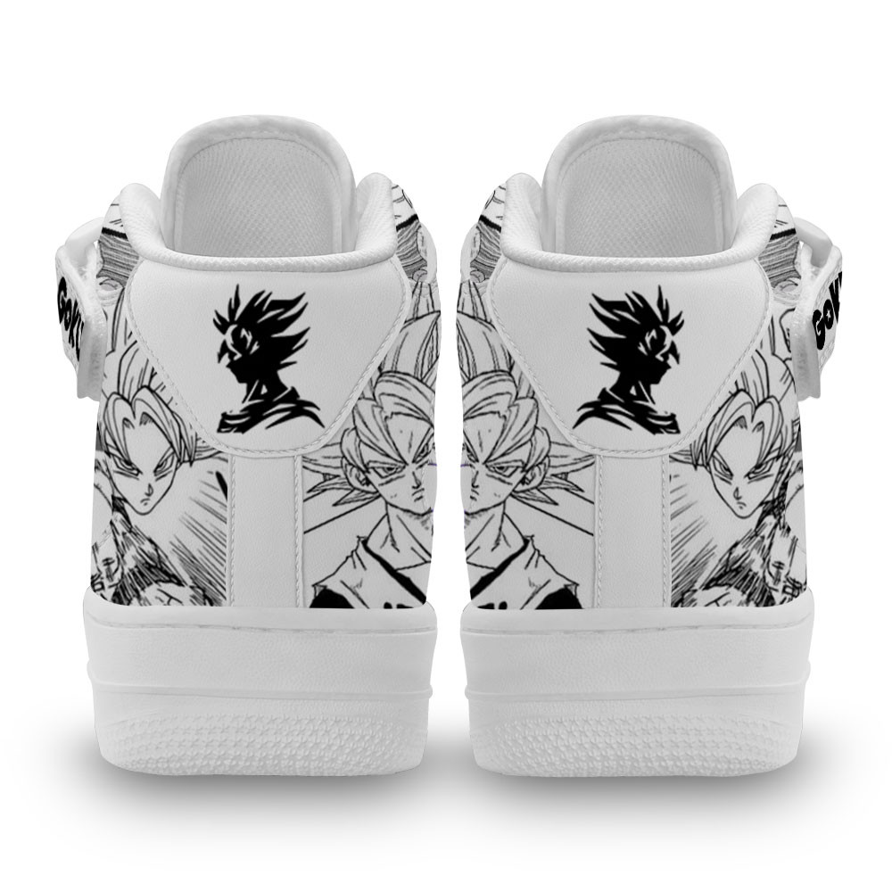 Goku Ultra Instinct Air Mid Shoes Custom Anime Mix Manga