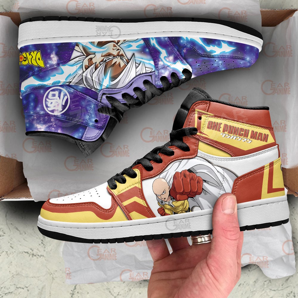 Goku Ultra Instinct and Saitama Anime Shoes, Air Jordan Hightop