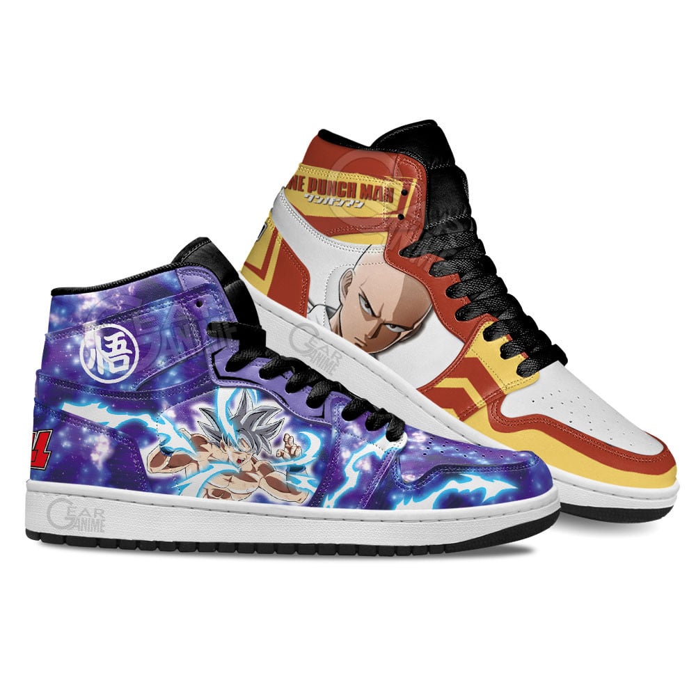 Goku Ultra Instinct and Saitama Anime Shoes, Air Jordan Hightop
