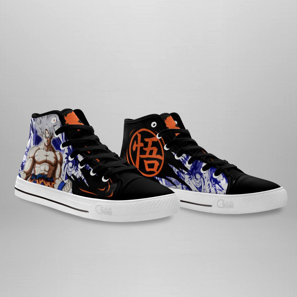 Goku Ultra Instinct High Top Shoes Custom Manga Anime Dragon Ball Sneakers