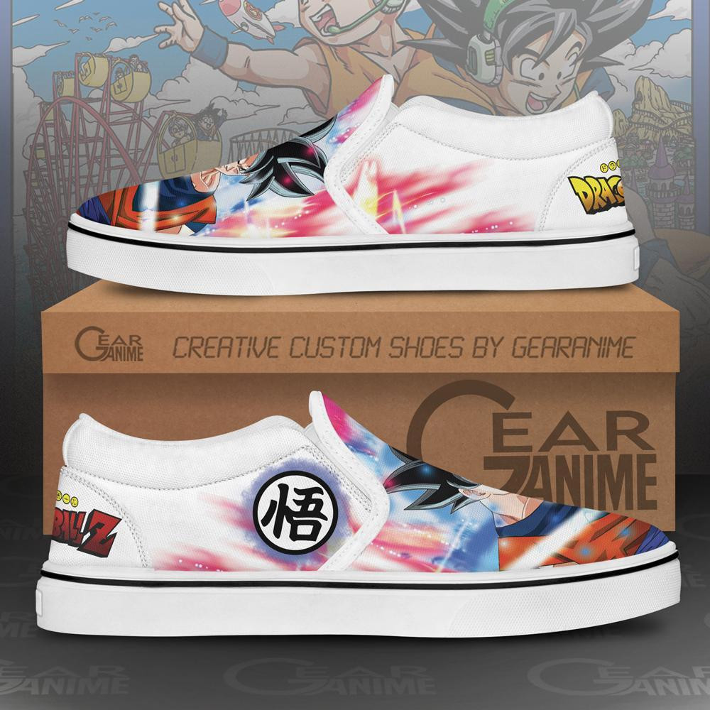 Goku Ultra Instinct Slip-On Shoes Canvas Canvas Dragon Ball Custom Anime Shoes