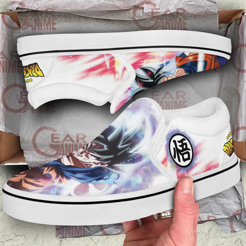 Goku Ultra Instinct Slip-On Shoes Canvas Canvas Dragon Ball Custom Anime Shoes