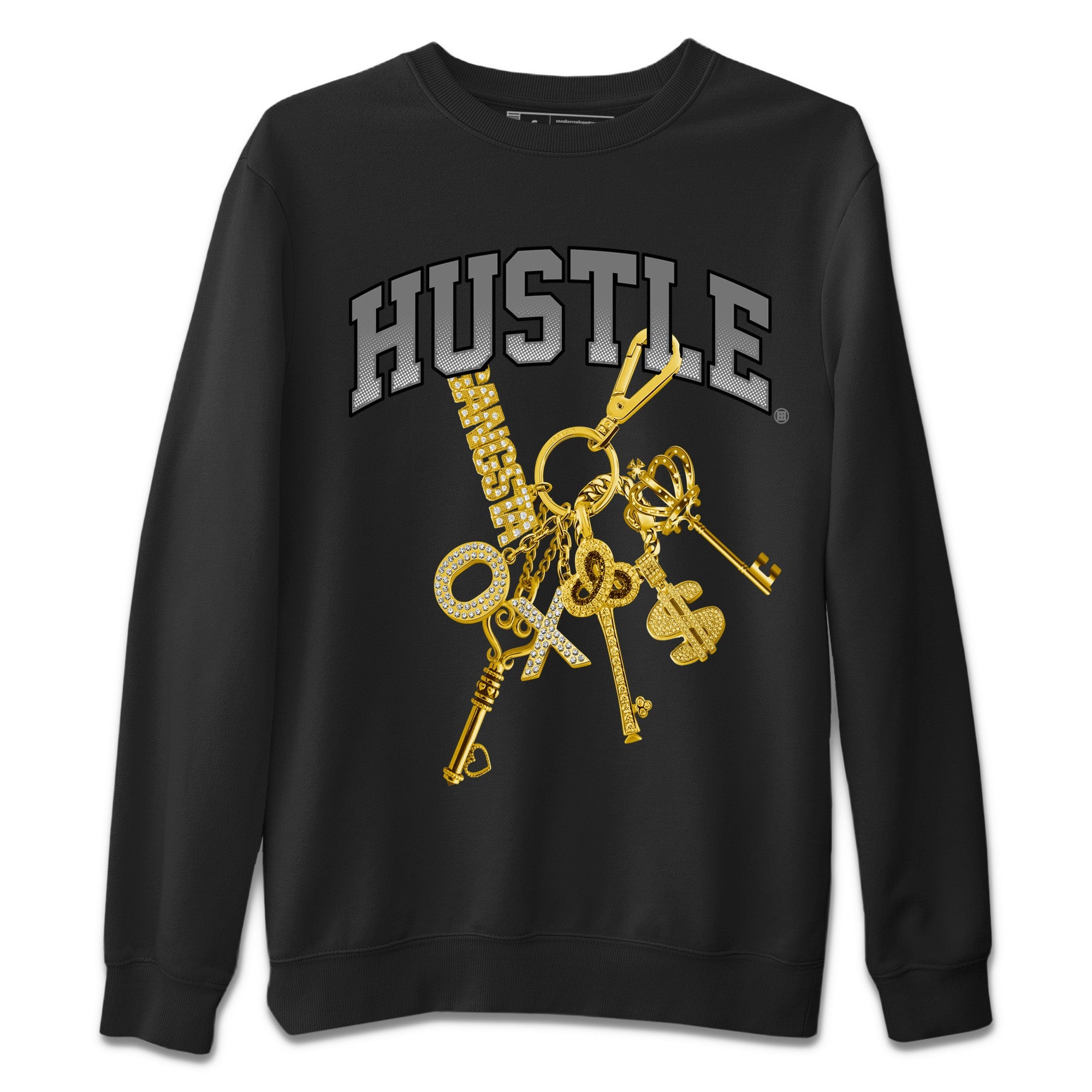 Gold Hustle Unisex Sweater – Air Jordan 11 White Cement, Sneakers Matching Sweater