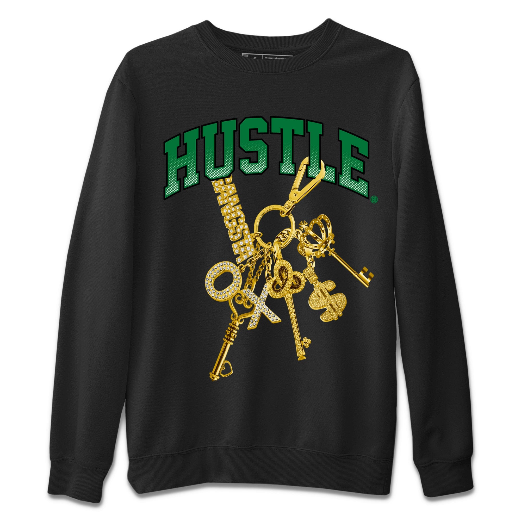 Gold Hustle Unisex Sweater – Air Jordan 4 Pine Green, Sneakers Matching Sweater