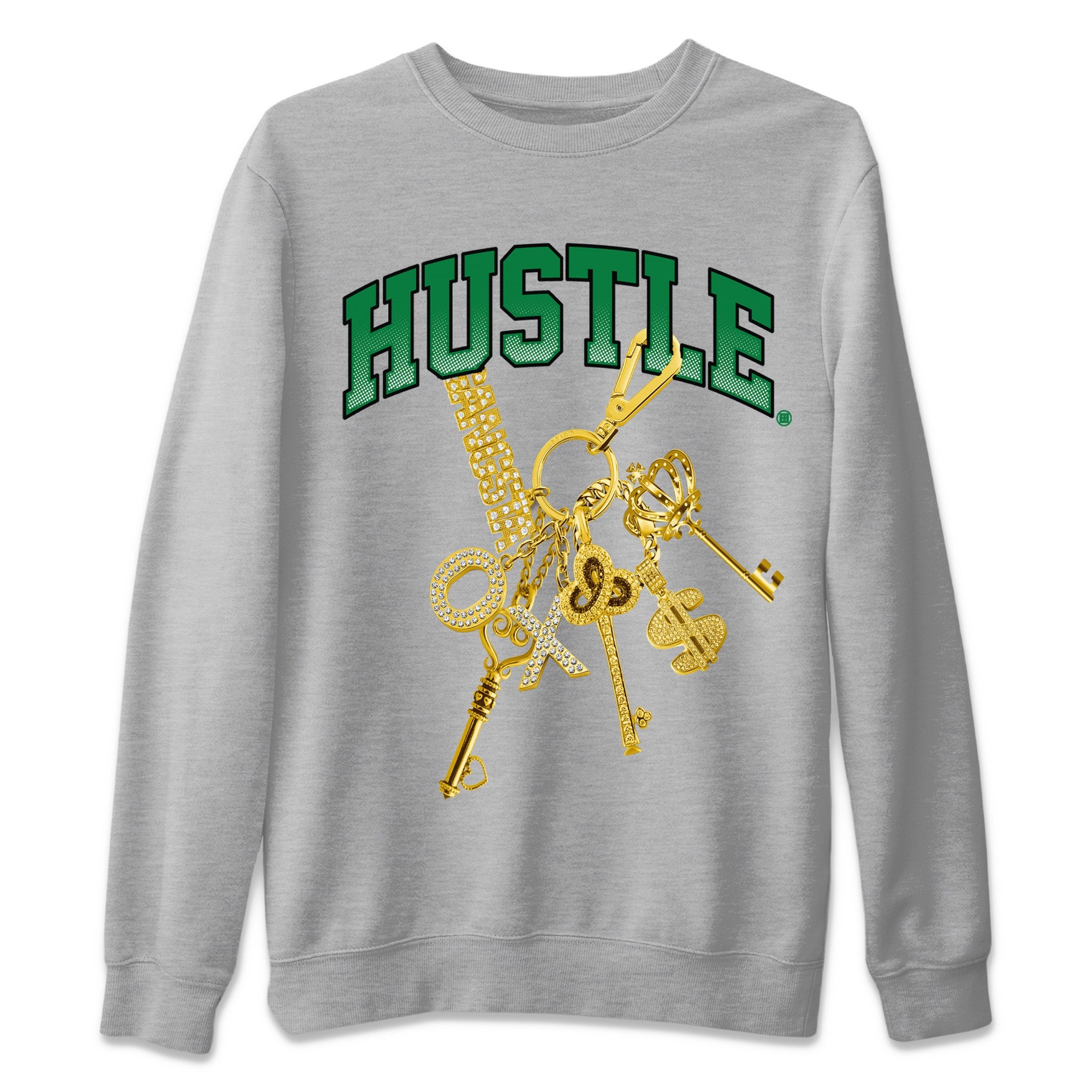 Gold Hustle Unisex Sweater – Air Jordan 4 Pine Green, Sneakers Matching Sweater