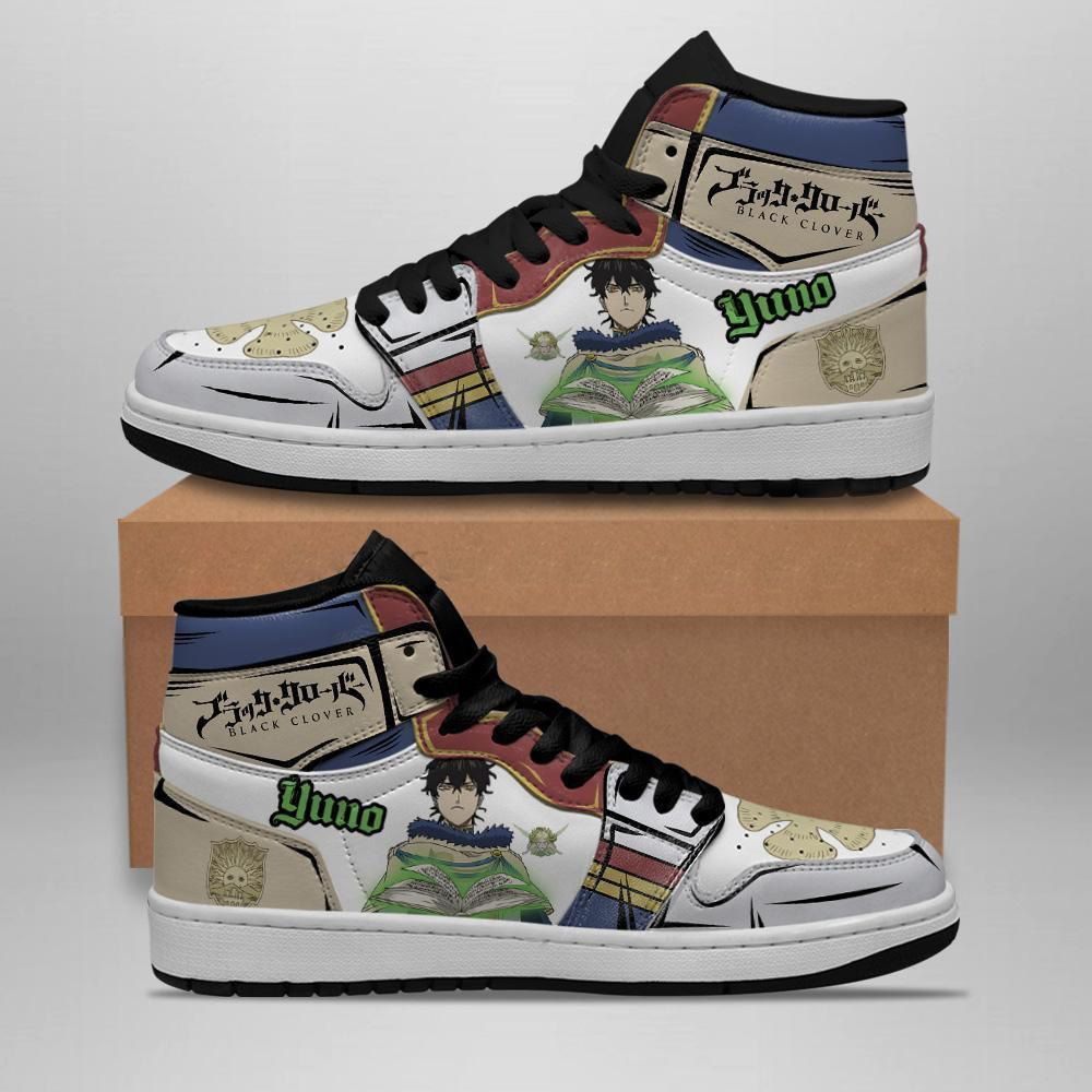Golden Dawn Yuno Black Clover Anime 1 High Top Air Jordan Sneaker, Air Jordan Hightop