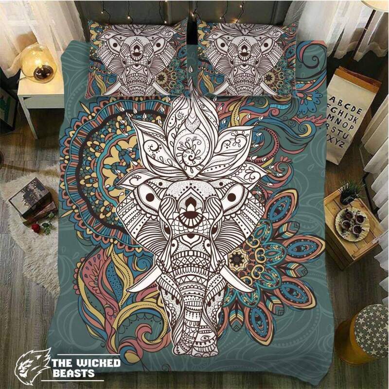 Golden Elephant Browns 3D Customized Duvet Cover Bedding Set