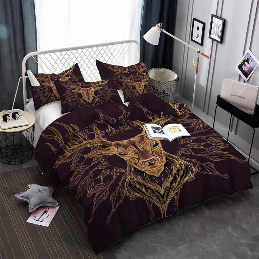 Golden Elk 3D Customized Duvet Cover Bedding Set
