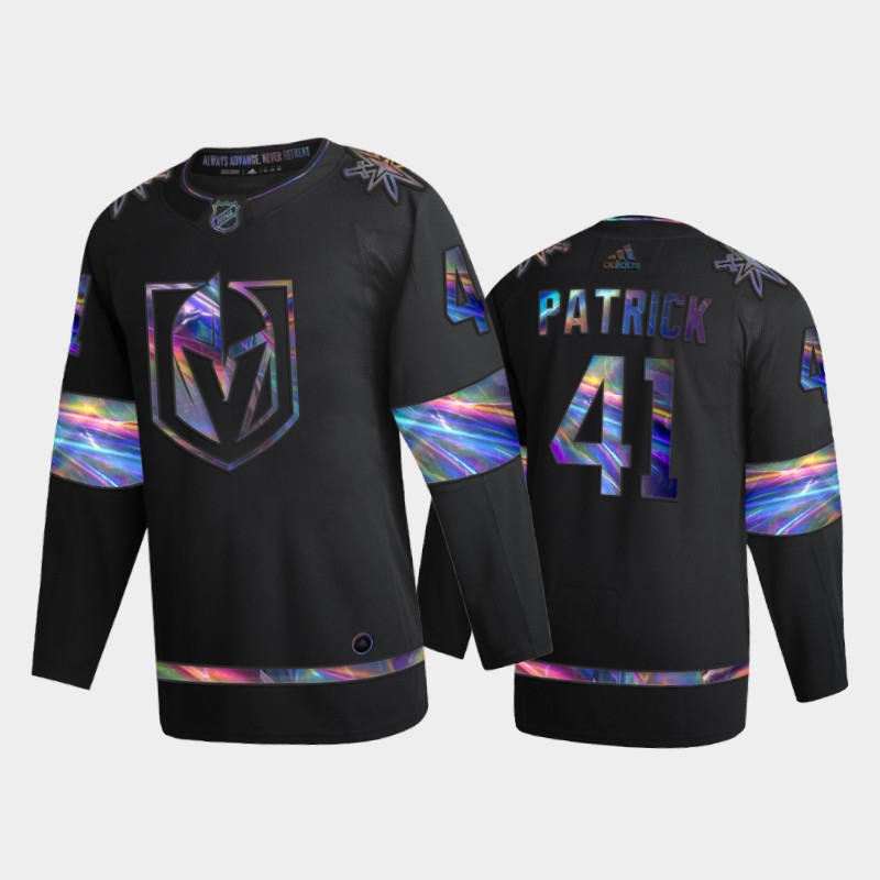Golden Knights Nolan Patrick #41 Iridescent Holographic Black Limited Jersey
