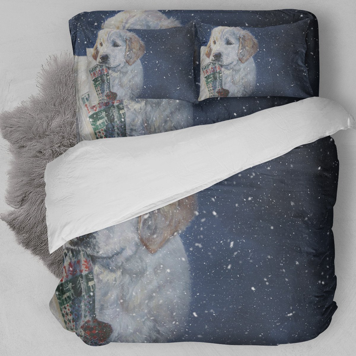 Golden Retrievers Dog D Duvet Cover Bedding Set