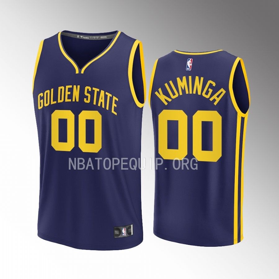 Golden State Warriors #00 Jonathan Kuminga Statement Edition Jersey 2022-23 Fast Break Navy