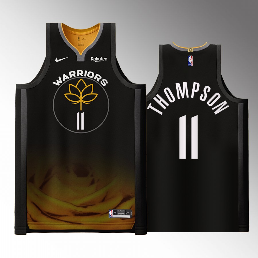 Golden State Warriors #11 Klay Thompson Black Jersey 2022-23 City Edition