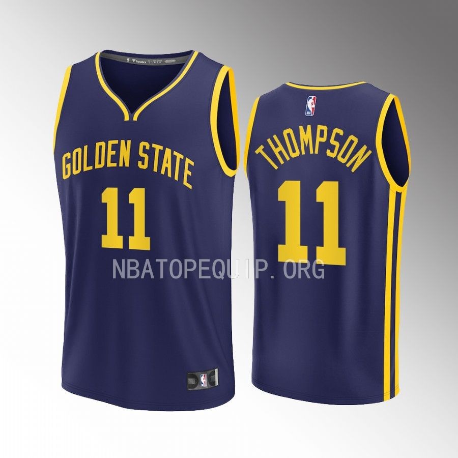 Golden State Warriors #11 Klay Thompson Statement Edition Jersey 2022-23 Fast Break Navy