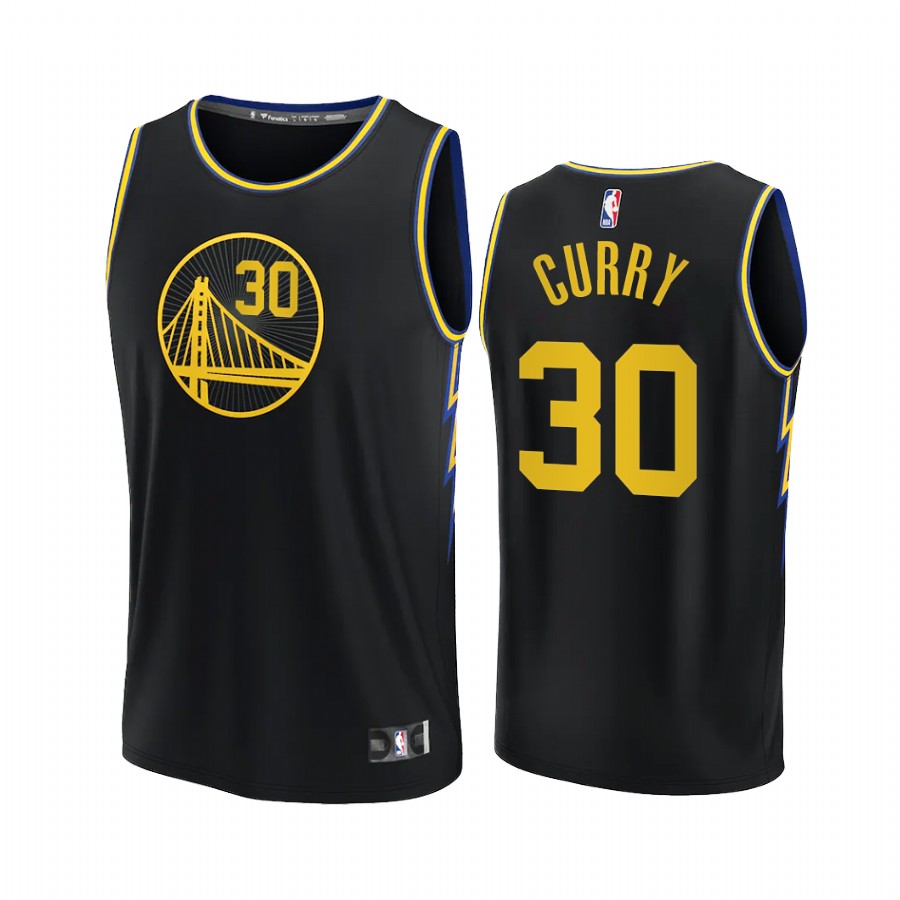 Golden State Warriors #30 Stephen Curry Jersey 2021-22 NBA75th City Edition Black