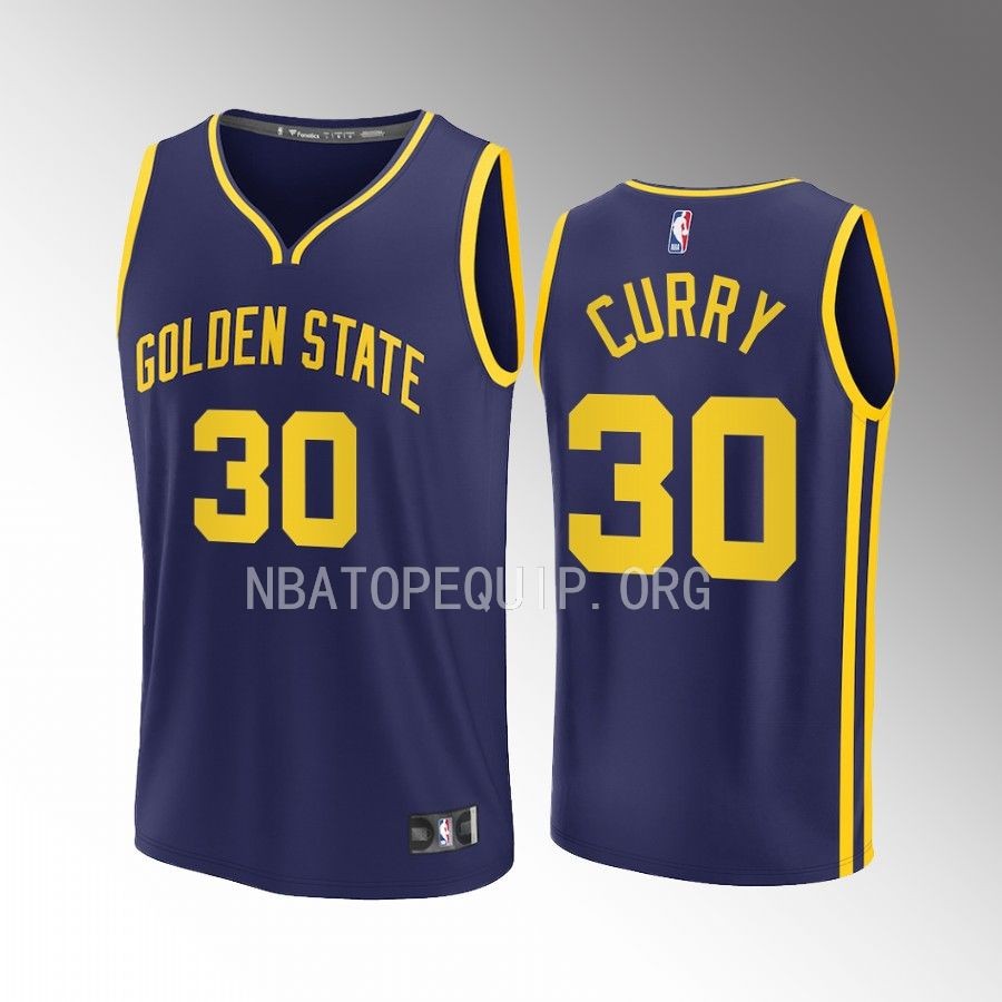 Golden State Warriors #30 Stephen Curry Statement Edition Jersey 2022-23 Fast Break Navy