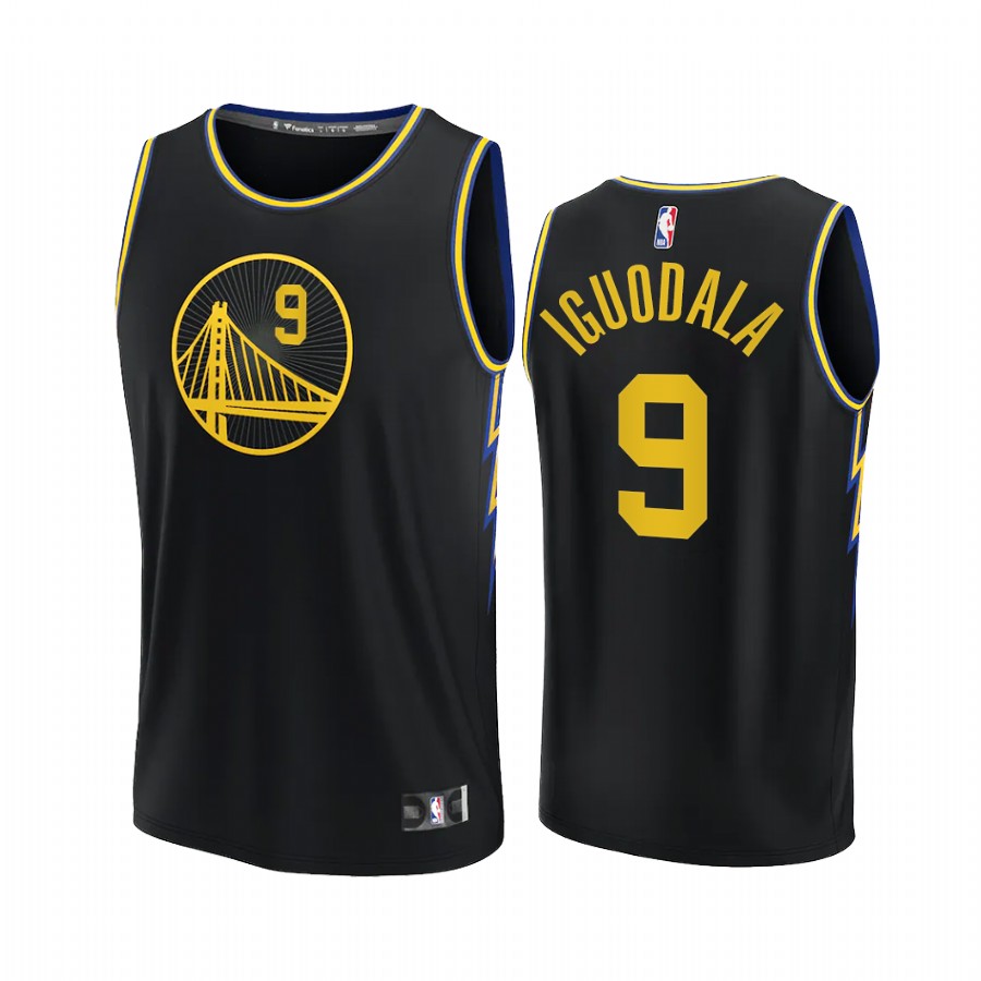 Golden State Warriors #9 Andre Iguodala Jersey 2021-22 NBA75th City Edition Black