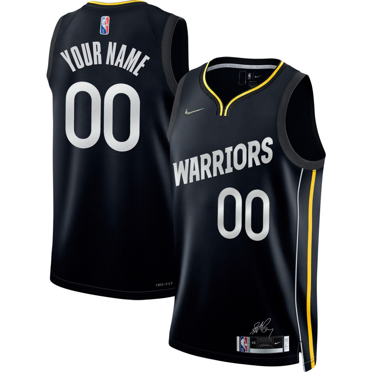 Golden State Warriors 2022 Black Custom Jersey - All Stitched