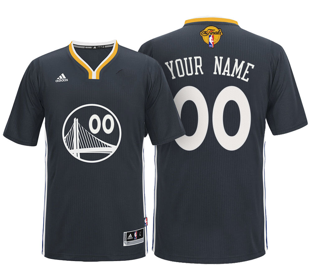 Golden State Warriors Alternate Black 2017 NBA The Final Games Custom Jersey
