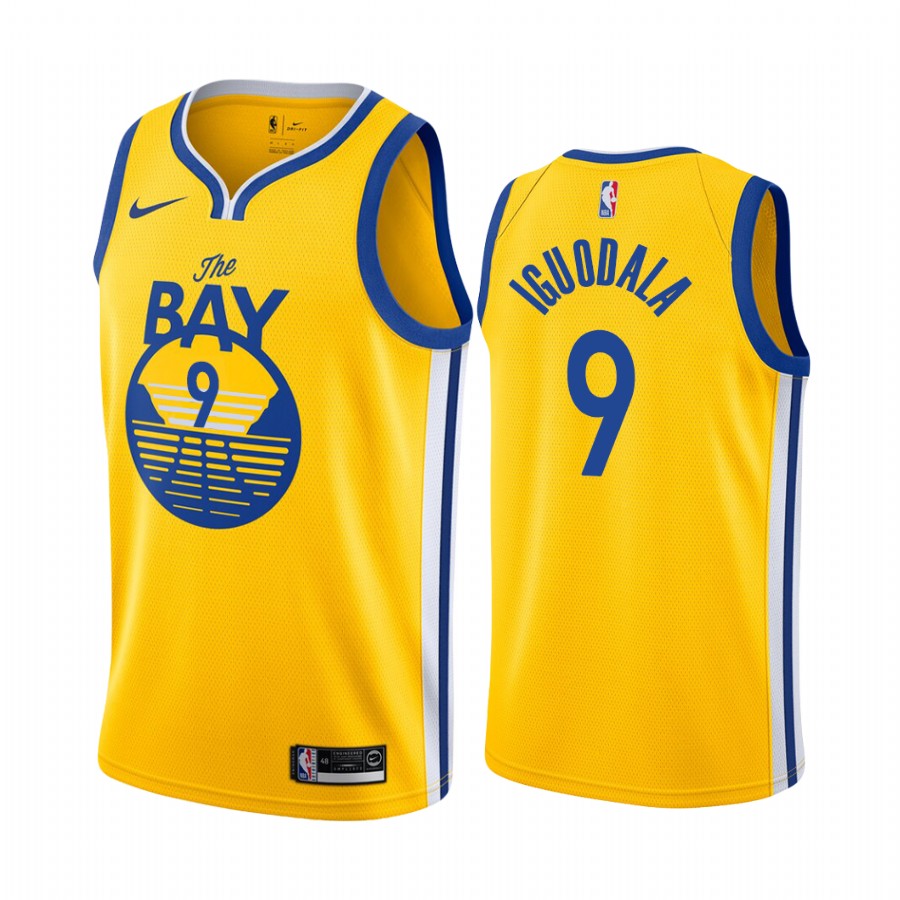 Golden State Warriors Andre Iguodala #9 Gold 2021 Statement Edition Jersey