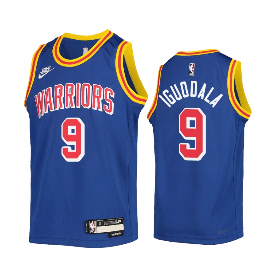Golden State Warriors Andre Iguodala Classic Edition Royal Youth Jersey NBA 75TH #9