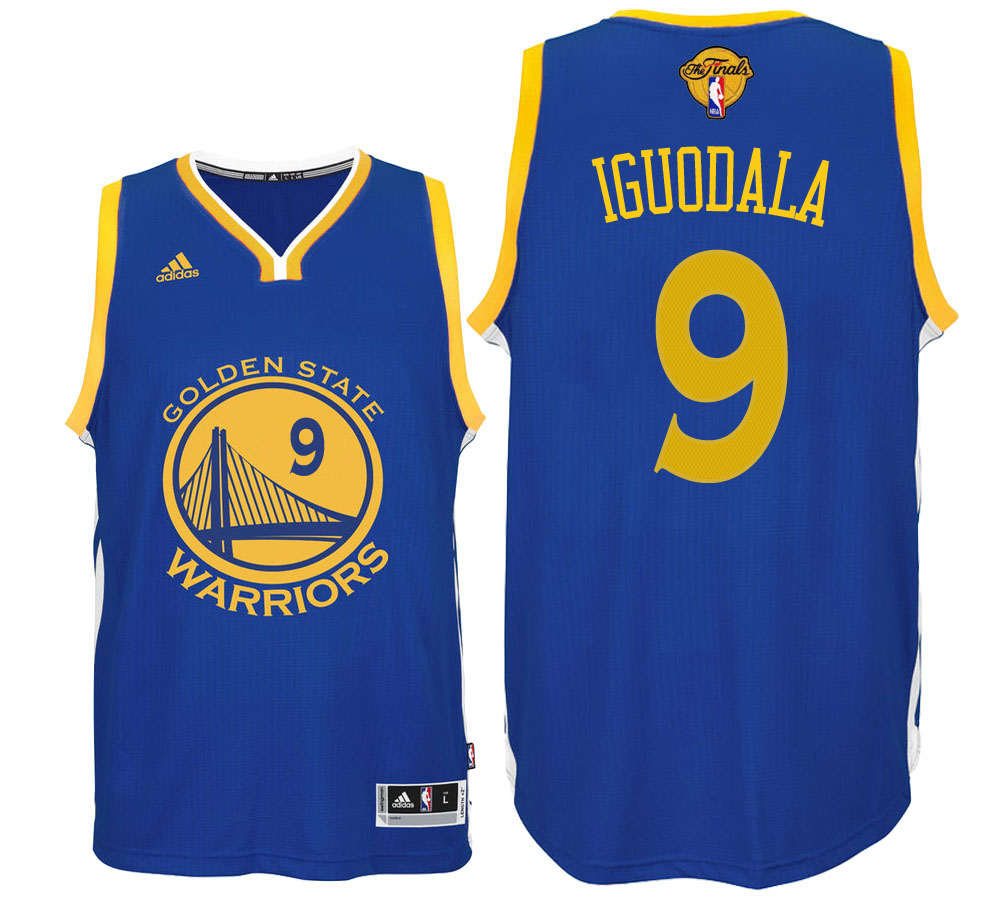 Golden State Warriors Andre Iguodala Golden State Warriors #9 Road Blue 2017 NBA The Final Games Jersey