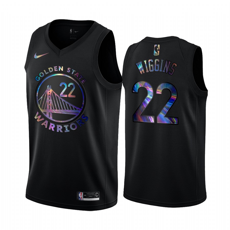 Golden State Warriors Andrew Wiggins #22 Jersey Iridescent Black 2021 HWC Limited