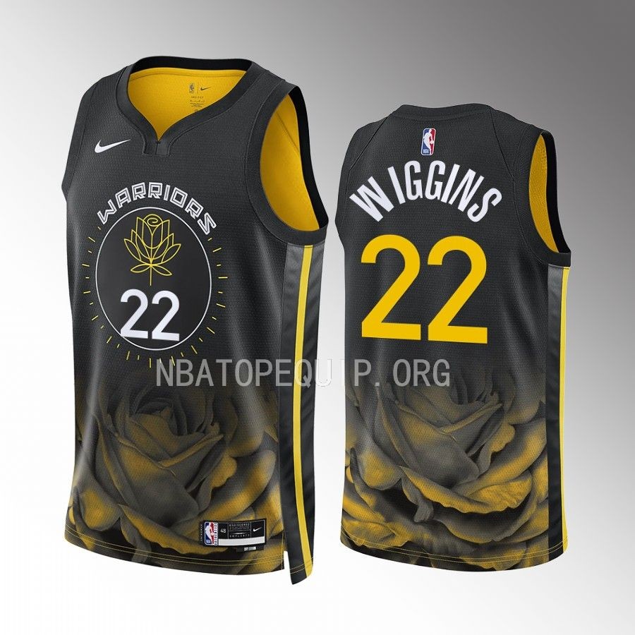 Golden State Warriors Andrew Wiggins 2022-23 City Edition Black #22 Jersey Swingman