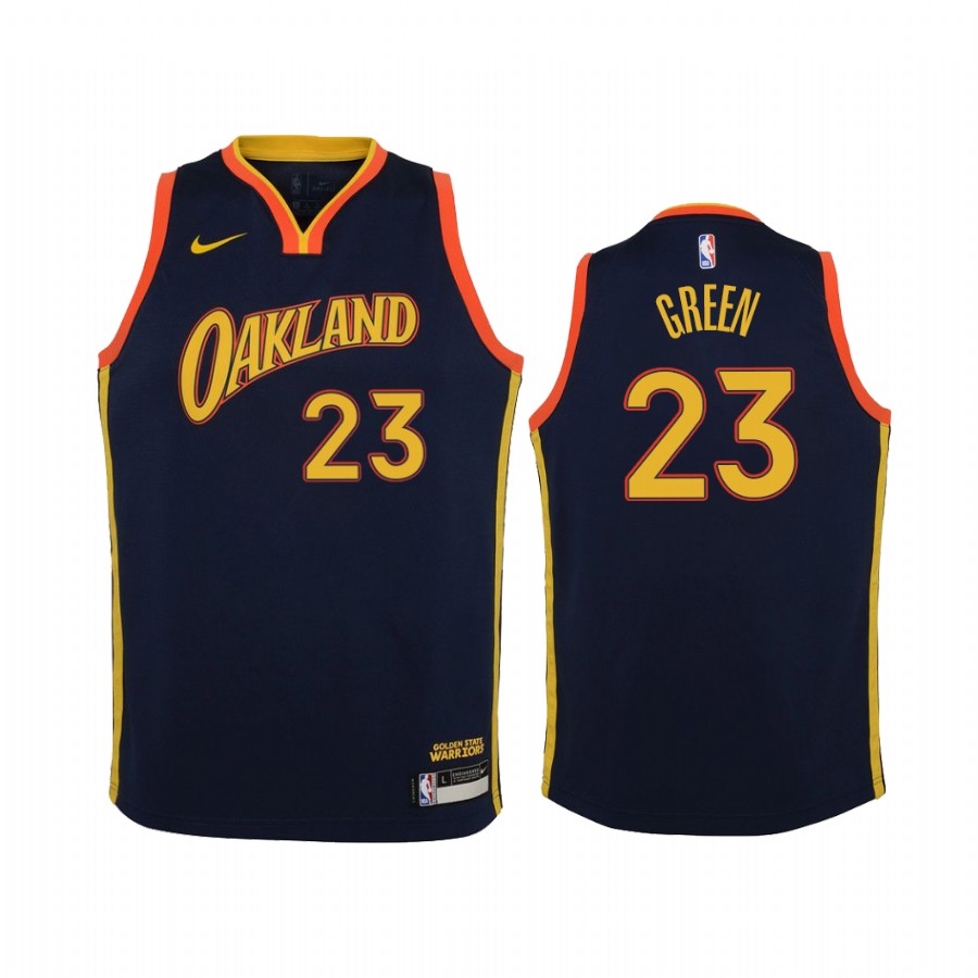 Golden State Warriors Draymond Green 2020-21 City Navy Youth Jersey #23