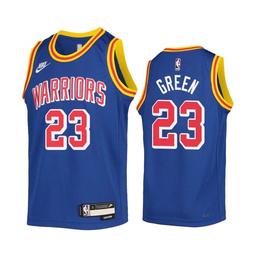 Golden State Warriors Draymond Green Classic Edition Royal Youth Jersey NBA 75TH #23