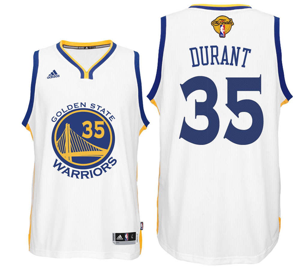 Golden State Warriors Kevin Durant Golden State Warriors #35 Home White 2017 NBA The Final Games Jersey
