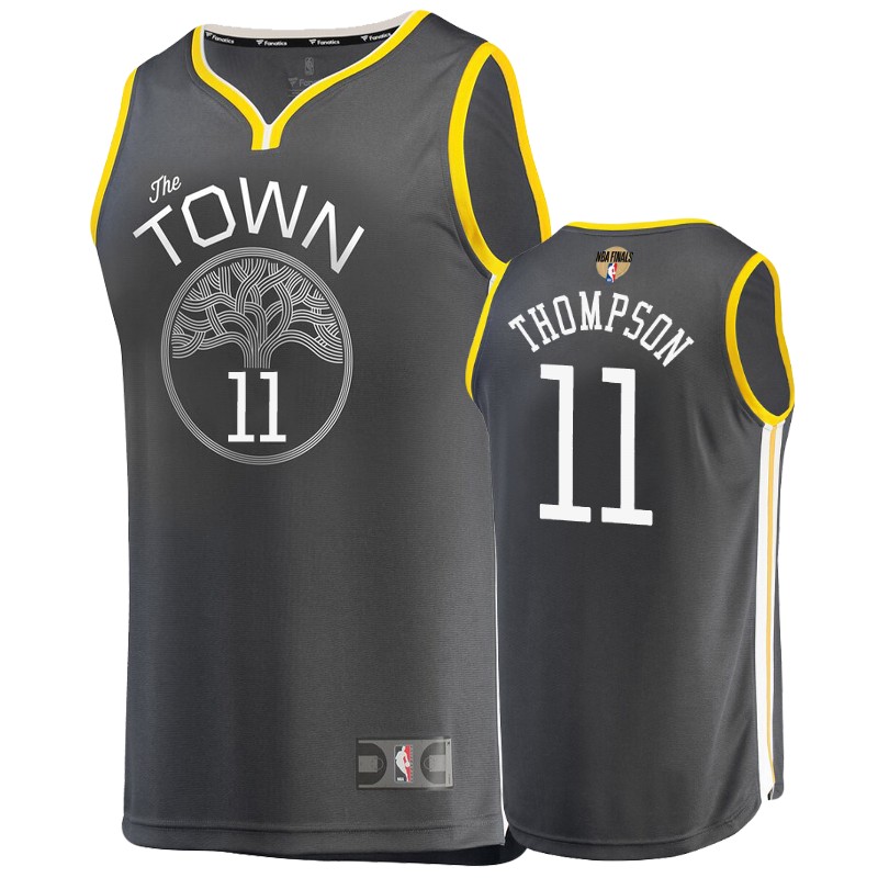 Golden State Warriors Klay Thompson Charcoal 2019 NBA Finals Statement Jersey