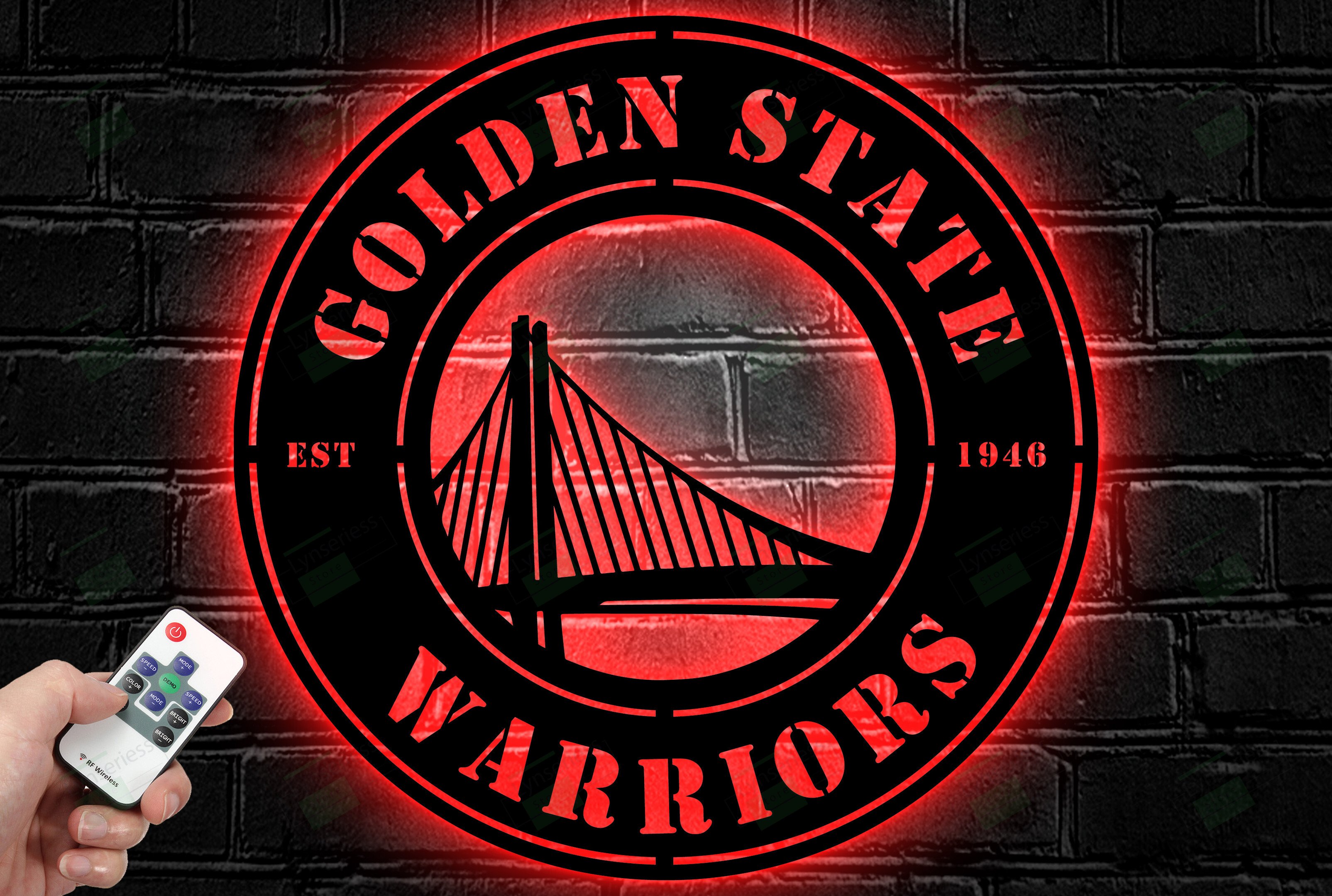 Golden State Warriors Metal Sign – Led Light Sign NBA