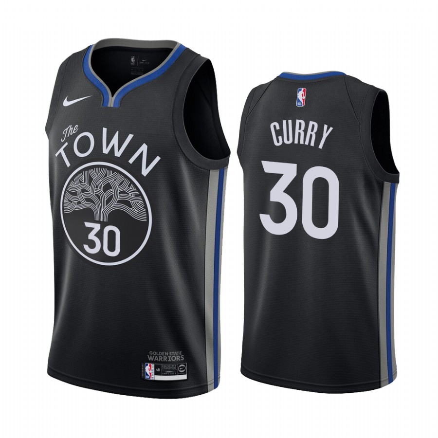 Golden State Warriors Stephen Curry Black 2019-20 City Jersey