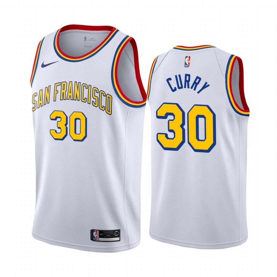 Golden State Warriors Stephen Curry White 2019-20 Classic Edition Jersey