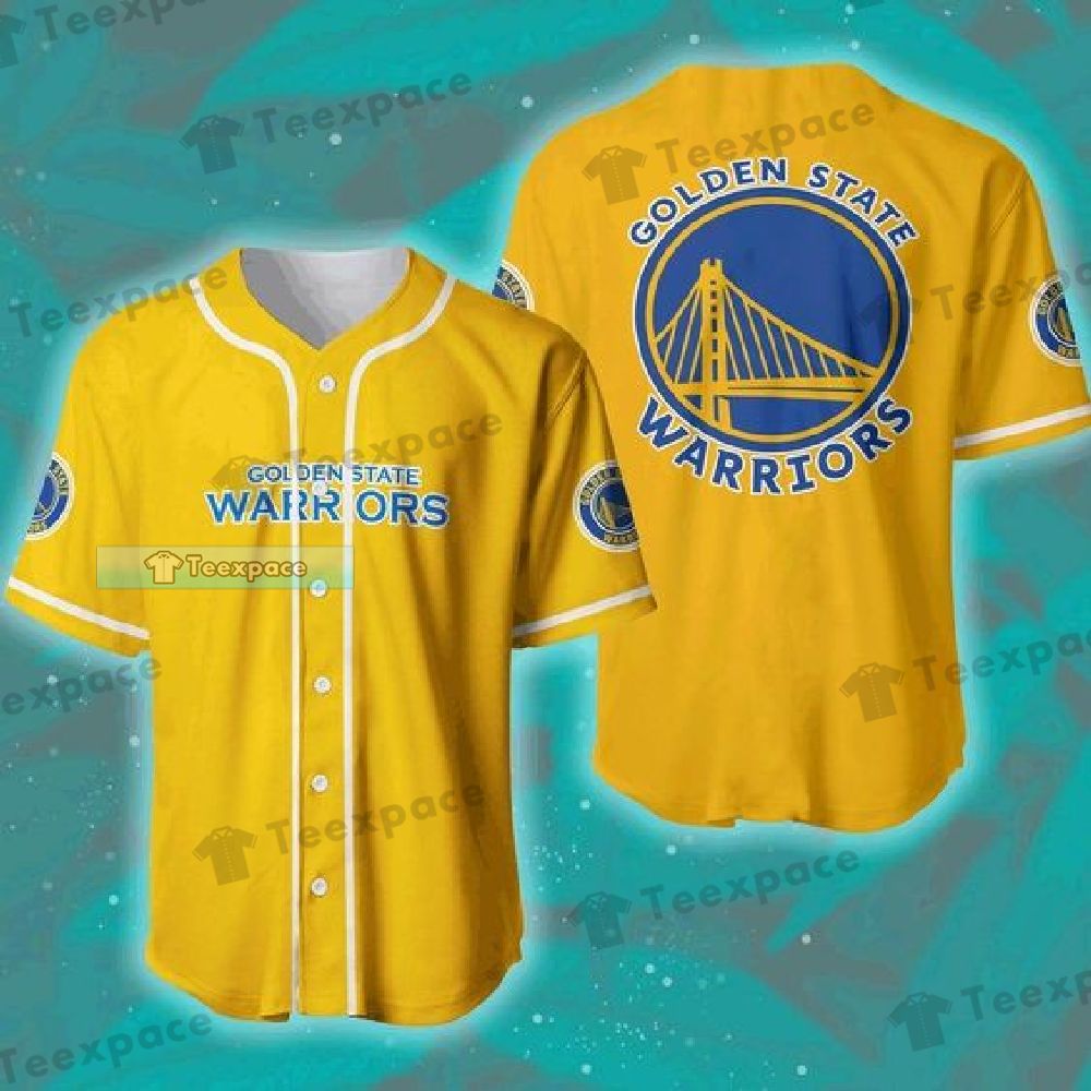 Golden State Warriors Yellow Baseball Jersey Warriors Gifts