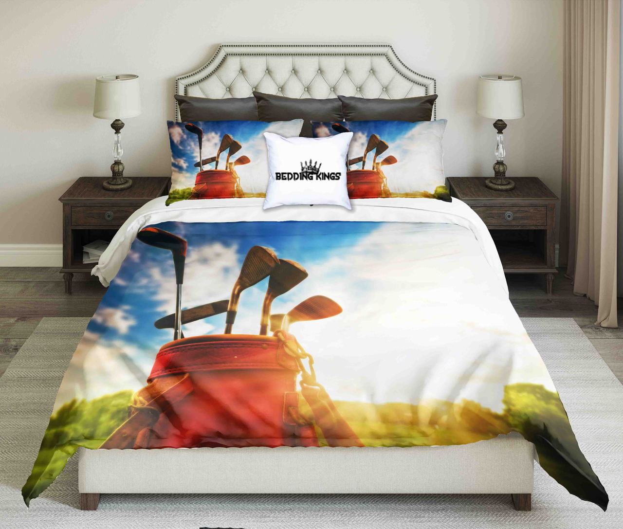 Golf Tools Onky Background Design Kings 3D Customized Duvet Cover Bedding Set
