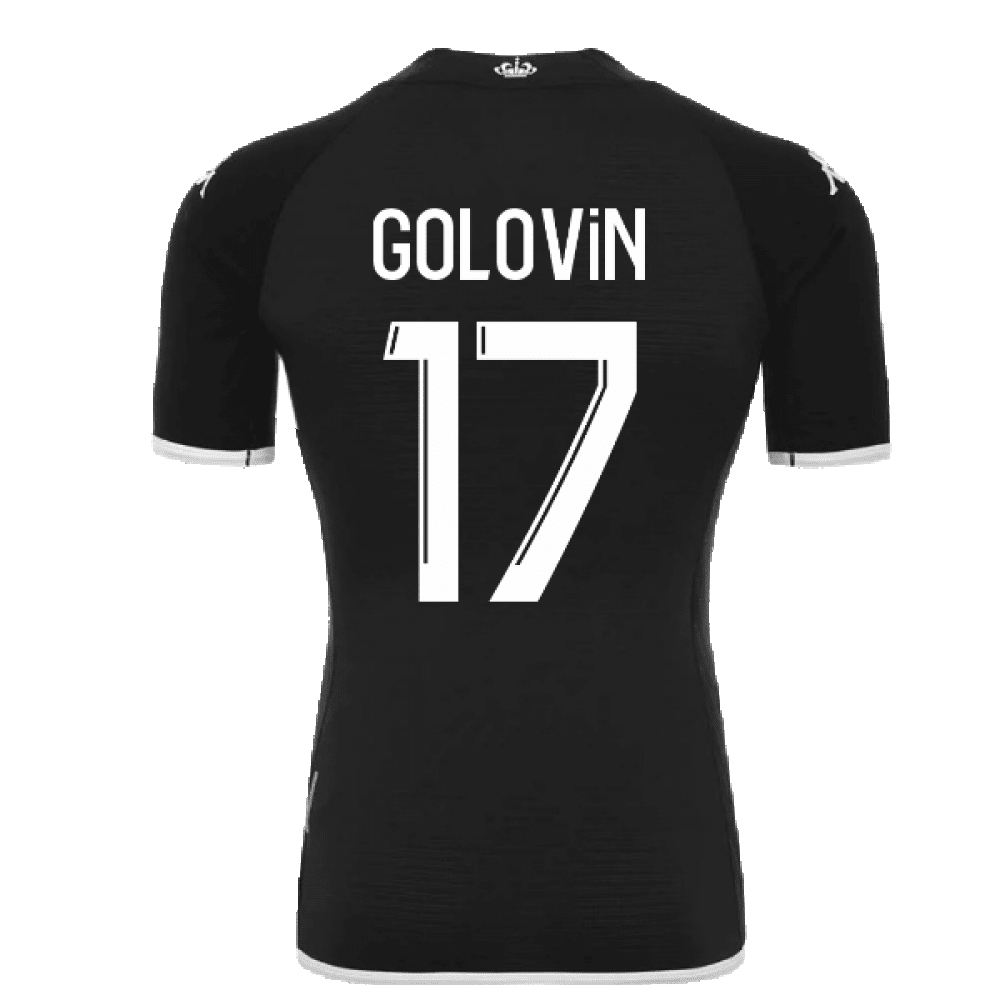 Golovin 17 AS Monaco 2022/23 Away Player Soccer Jersey – Black